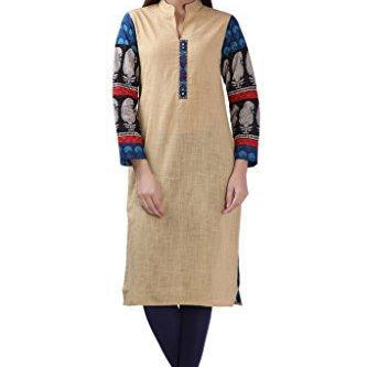 Divena Beige Khadi Kurti