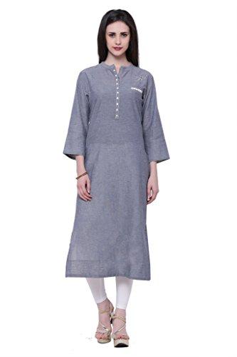 Divena Grey Khadi Kurta