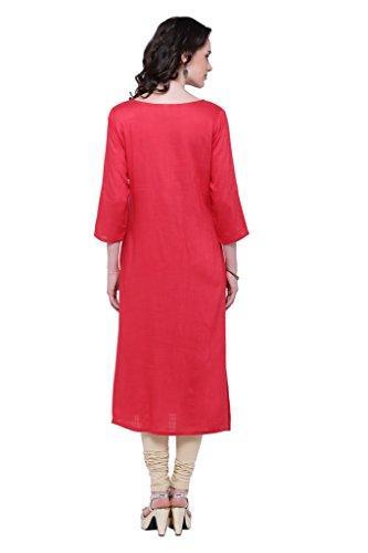 Divena Tomato Red Rayon Kurtis for girls (DBK0081)