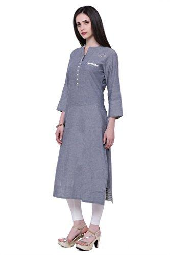 Divena Grey Khadi Kurta