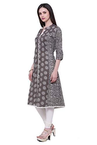 Divena Women's Cotton Kurta (Grey, 7XL, 54)