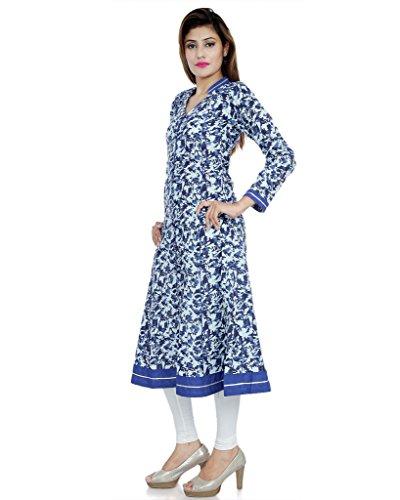 Divena Women's Cotton Kurti (DK0085-XL_blue)