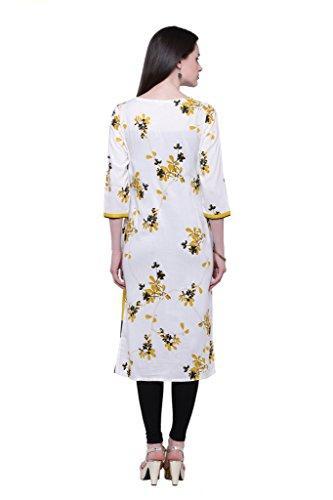 Divena Yellow Rayon Kurtis for girls (DBK0127-M, Kurti M size)