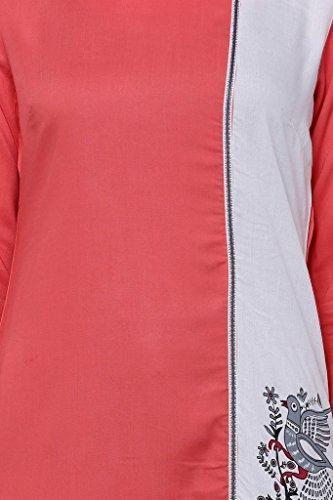 Divena Viscose Peach Kurta for women (DBK0134-XL, XL kurtis)