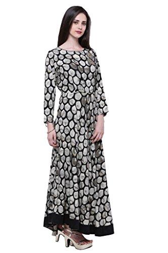 Divena Women's Viscose Kurtas (Black, Plus Size, 5XL, 50)