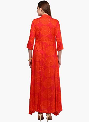 Divena Women's Viscose Kurtis (Orange, 4XL)