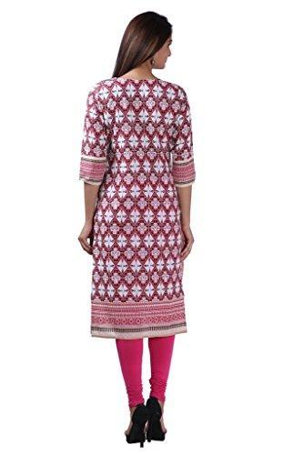 Divena Pink Embroidered kurties (DBK0092-L, Kurti L size)