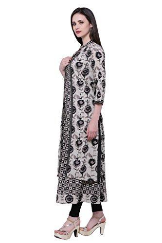 Divena Grey Cotton Kurtis for girls (DBK0140-M, Kurti M size)