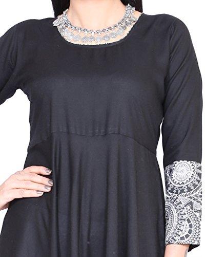 Divena Women's Viscose Black Kurta (Dk0118-Xl)