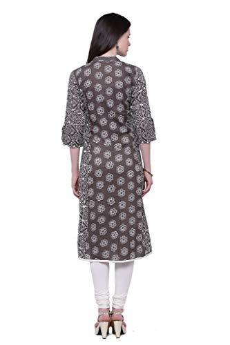 Divena Women's Cotton Kurta (Grey, 7XL, 54)