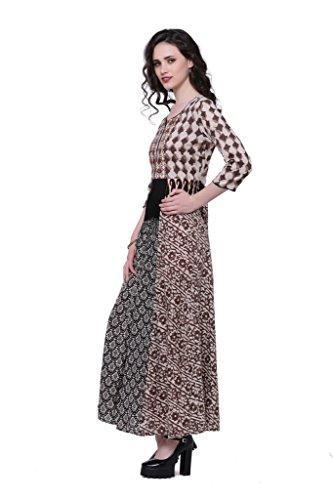 Divena Women's Cotton Kurties (DBK0149-L, Multicolour, Large)