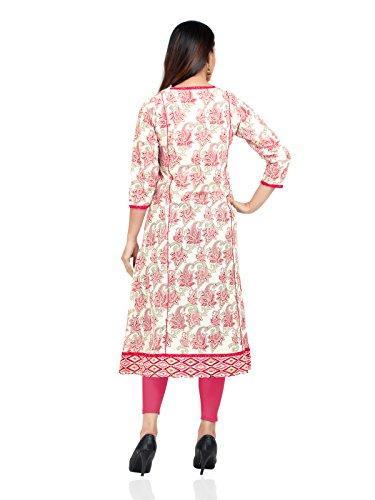 Divena Hand Block Pink Printed Anarkali Plus size kurtis for women (DK0138-9XL, 9XL kurtis/58 size)