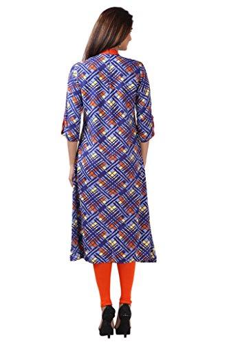 Divena Printed Front Slit Rayon Kurti