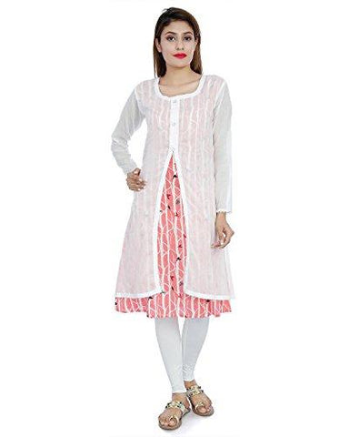 Divena Women's Cotton Kurta (White, 4XL)