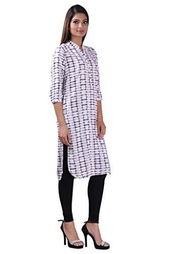 Divena White Viscose Kurtis for girls (DBK0103)