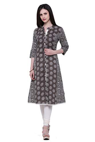 Divena Women's Cotton Kurta (Grey, 7XL, 54)