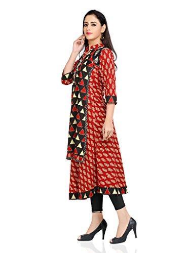 Divena Women'S Cotton Maroon Kurta -Dk0113