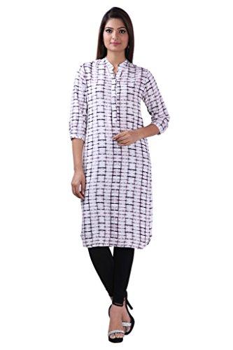 Divena Trendy White Rayon Kurti