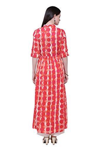 Divena Viscose Pink Print Kurta for women (DBK0148-XL, XL kurtis)