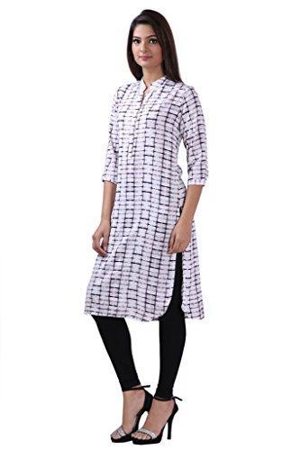 Divena White Viscose Kurtis for girls (DBK0103)