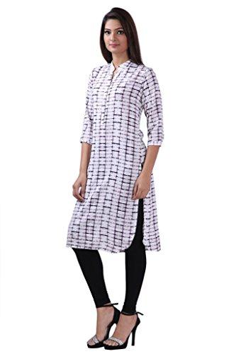 Divena Trendy White Rayon Kurti