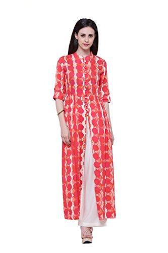 Divena Viscose Pink Print Kurta for women (DBK0148-XL, XL kurtis)