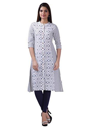 Divena Women's Kurta(DBK0094-4XL_White_XXXX-Large)