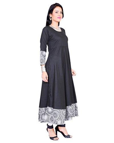 Divena Women's Viscose Kurti (DK0118-5XL_Black_XXXXX-Large)