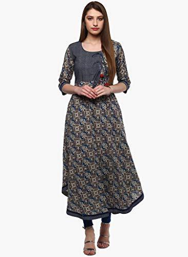 Divena Women's Cotton Kurti (DK0509-7XL, Blue, 54)