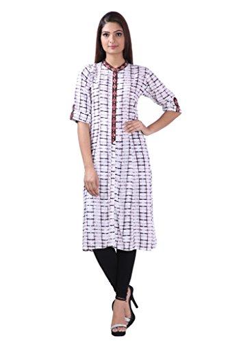 Divena White Rayon Kurti