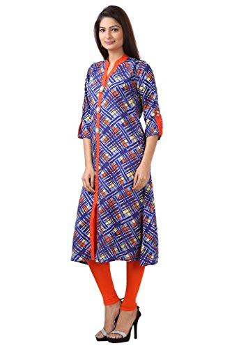 Divena Printed Front Slit Rayon Kurti