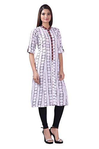 Divena White Rayon Kurti