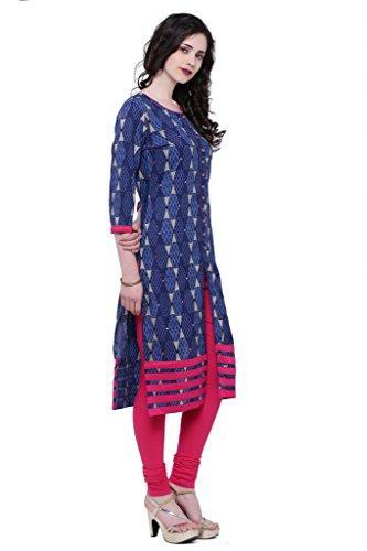 Divena Indigo Blue Cotton Kurtis for girls (DBK0129-M, Kurti M size)