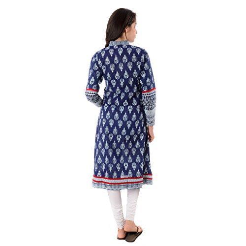 Divena Women's Cotton kurta ( DK0062-5XL, Indigo Blue)