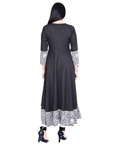 Divena Women's Viscose Black Kurta (Dk0118-Xxl)