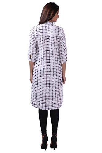 Divena Trendy White Rayon Kurti