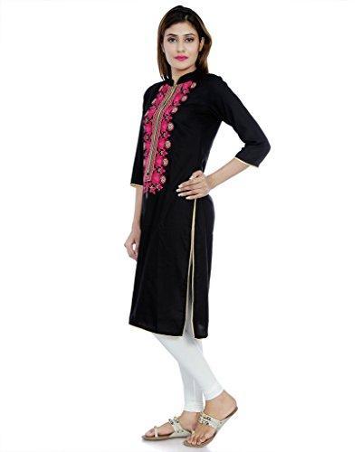 Divena Women'S Viscose Black Kurta (Dbk0032-Xxl_Xx-Large)