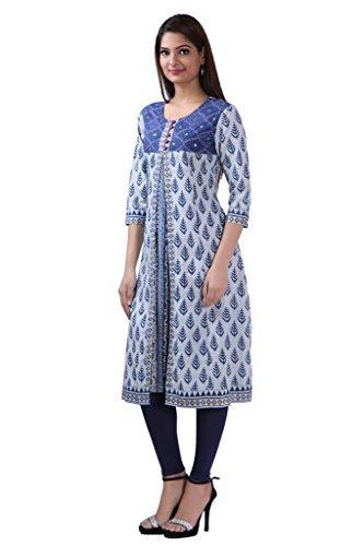 Divena Indigo Blue Cotton Kurtis for girls (DBK0130-M, Kurti M size)