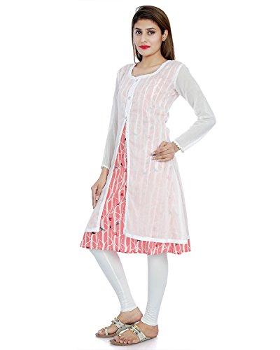 Divena Women's Cotton Kurta (White, 4XL)