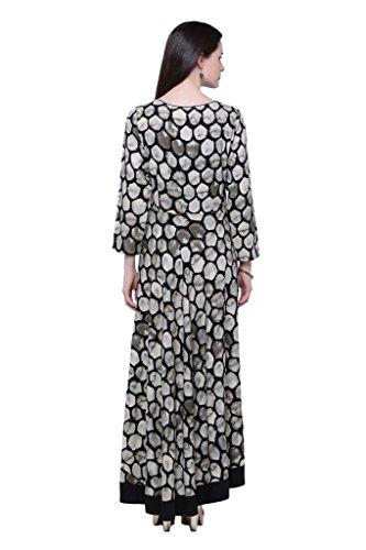 Divena Women's Viscose Kurtas (Black, Plus Size, 5XL, 50)