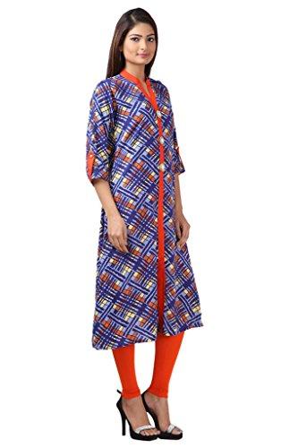 Divena Printed Front Slit Rayon Kurti