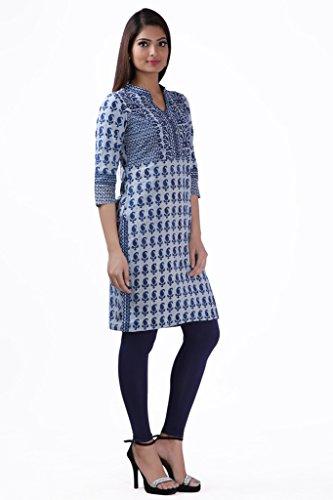 Divena Indigo Blue Straight Cotton Kurta