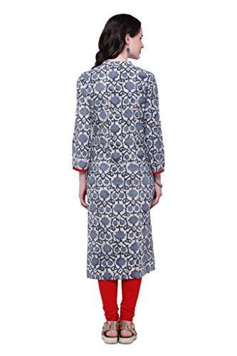 Divena Grey Cotton Kurtis for girls (DBK0138-M, Kurti M size)