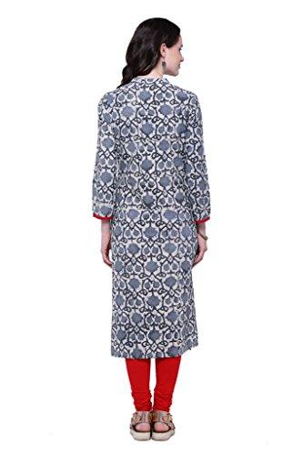 Divena Grey Embroidered Cotton Kurti