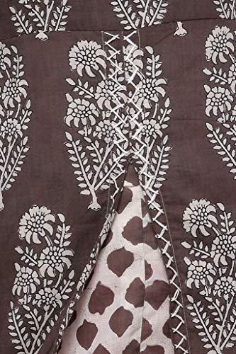 Divena Women's Cotton Kurta(DK0501-4XL Brown XXXX-Large)