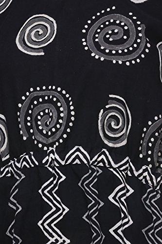 Divena Women's Cotton Kurti (Black, Large)