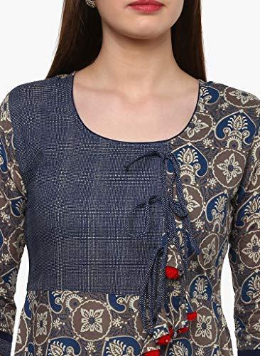 Divena Women's Cotton Kurti (DK0509-7XL, Blue, 54)