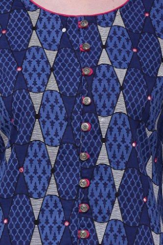 Divena Indigo Blue Cotton Kurtis for girls (DBK0129-M, Kurti M size)