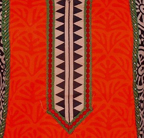 Divena Women's Orange Cotton Straight Kurta (Dbk0004-4Xl_Orange_XXXX-Large)