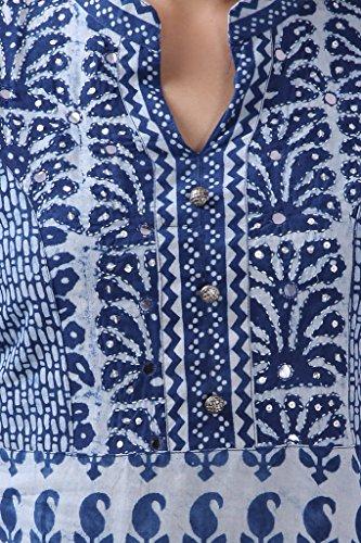 Divena Indigo Blue Straight Cotton Kurta